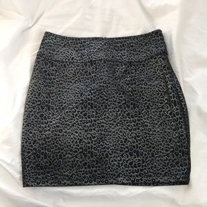 Animal print mini skirt